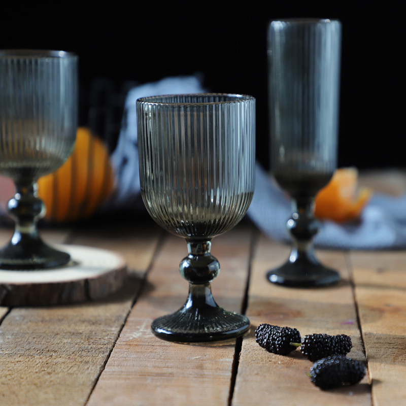 Retro glass wineglass