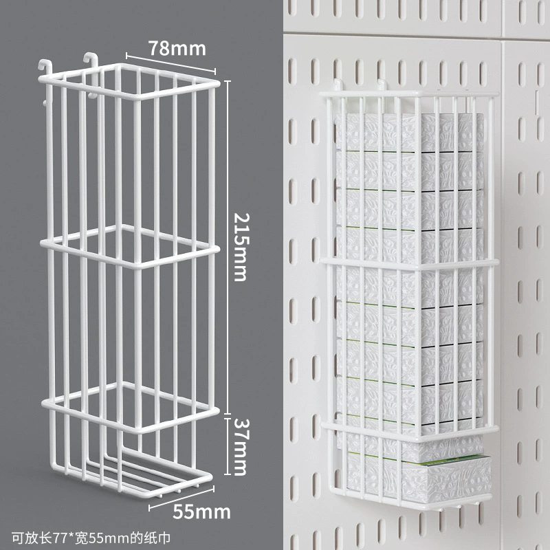 Perforated pegboard kitchen wall panel, modular thickened panels with accessories, white/black