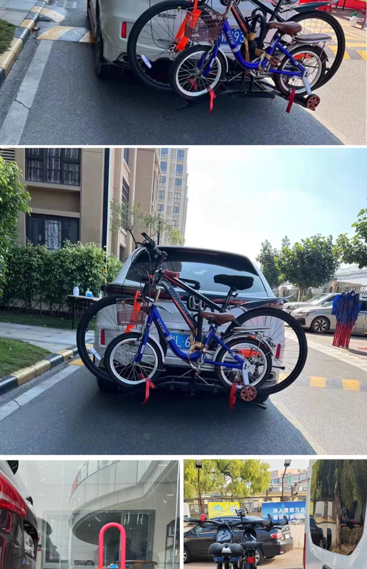 Outdoor cycling car rear hanging bicycle frame fixed single frame rear support bicycle equipment portable and detachable