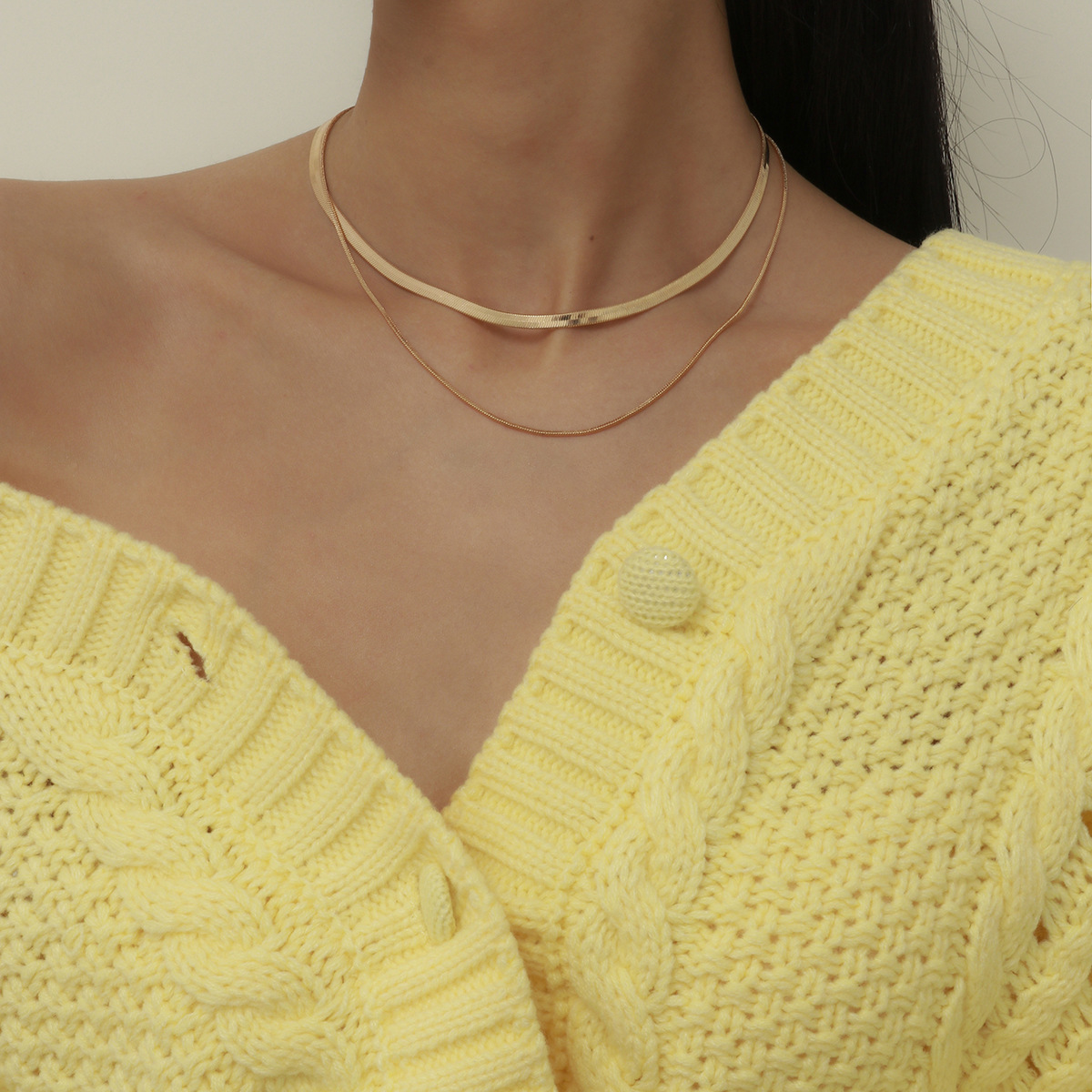 simple retro double-layer necklace