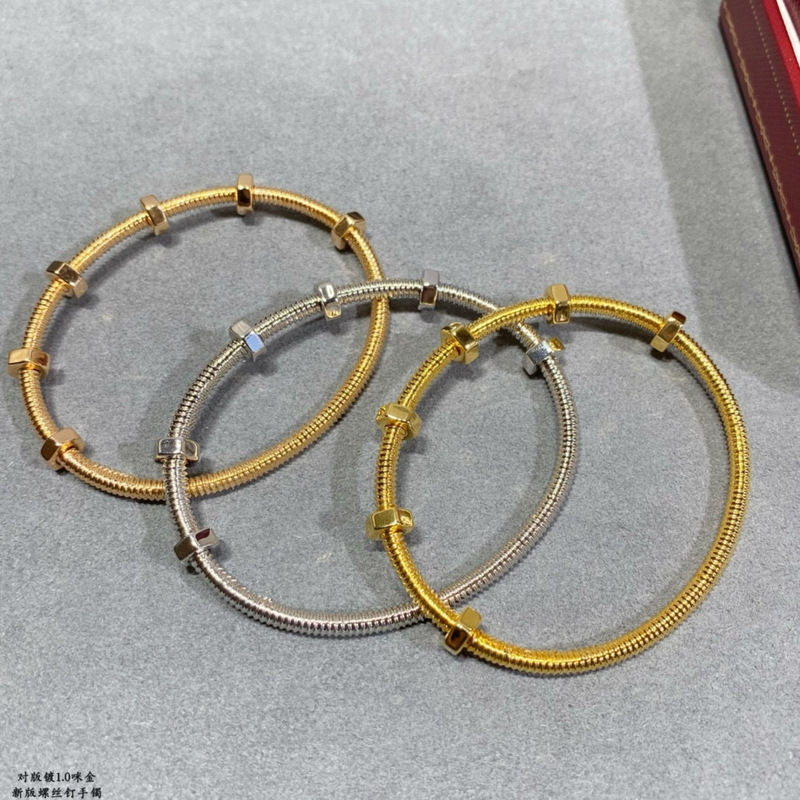 High Version V Gold Popular Six-Nail Screw Bracelet Love Women's Male and Female Couple Six-Nut Bracelet New Trendy