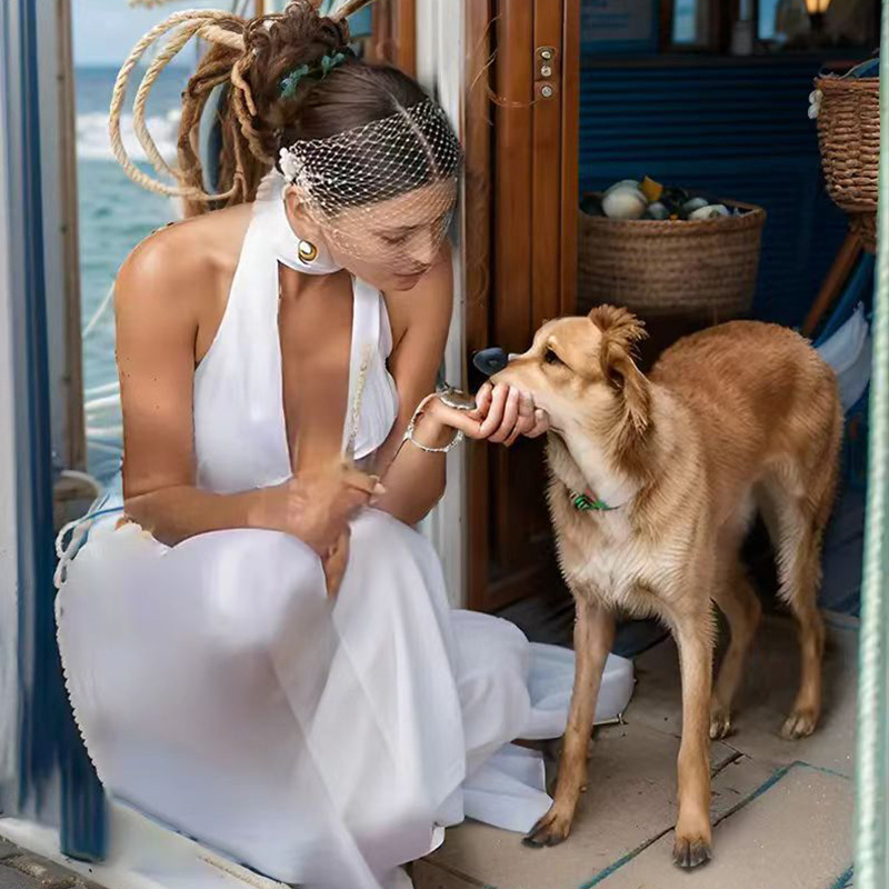 Foreign Trade Amazon European and American Pearl New Mesh Veil Birdcage Veil Retro Bridal Headdress Type Prom Party Accessories