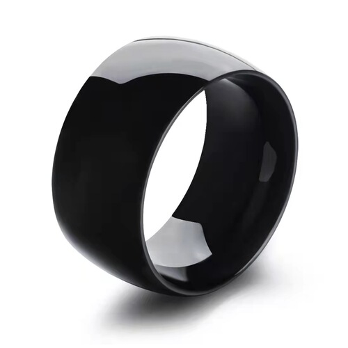 European and American supply 12mm internal and external arc stainless steel ring personalized men's finger titanium steel jewelry ring