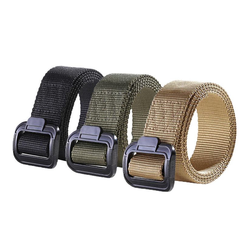 Cinturón táctico al aire libre, cinturón de nylon para hombres, cinturón de entrenamiento multifuncional, cinturón de lona de liberación rápida