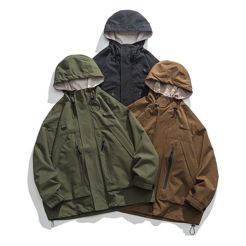 Ru meng chaqueta de estilo japonés chaqueta de otoño e invierno para hombre al aire libre más tamaño para hombre marca de moda funcional abrigo acolchado de algodón