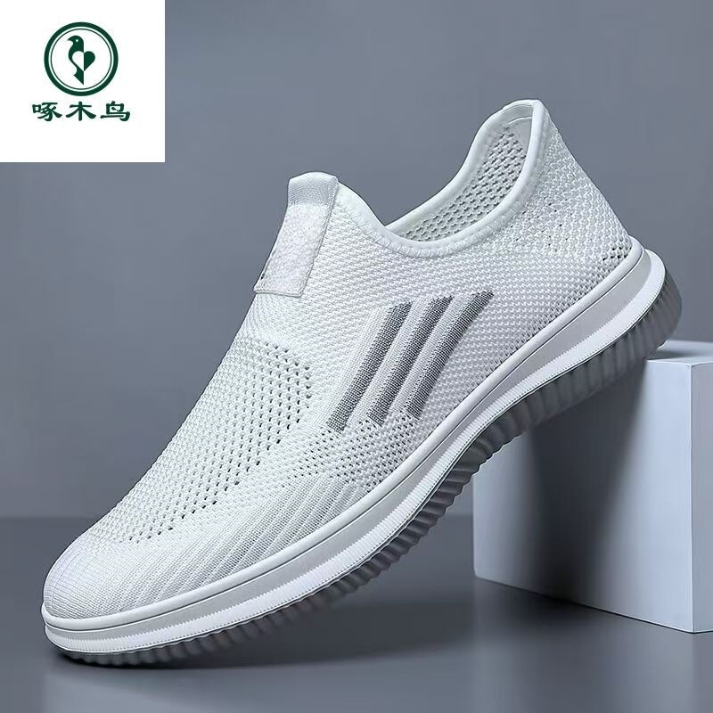 Woodpecker Men's Shoes New Summer Men's Slip-On Breathable Mesh Shoes Hollow Sports Casual Shoes Men's Soft Soles Woodpecker Men's Shoes New Summer Men's Slip-On Breathable Mesh Shoes Hollow Sports Casual Shoes Men's Soft Soles