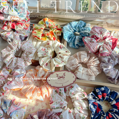 New 2024 Trend - Shanli Handmade Korean Floral Teen Ins Unique French Elastic Band Hair Accessory for Women