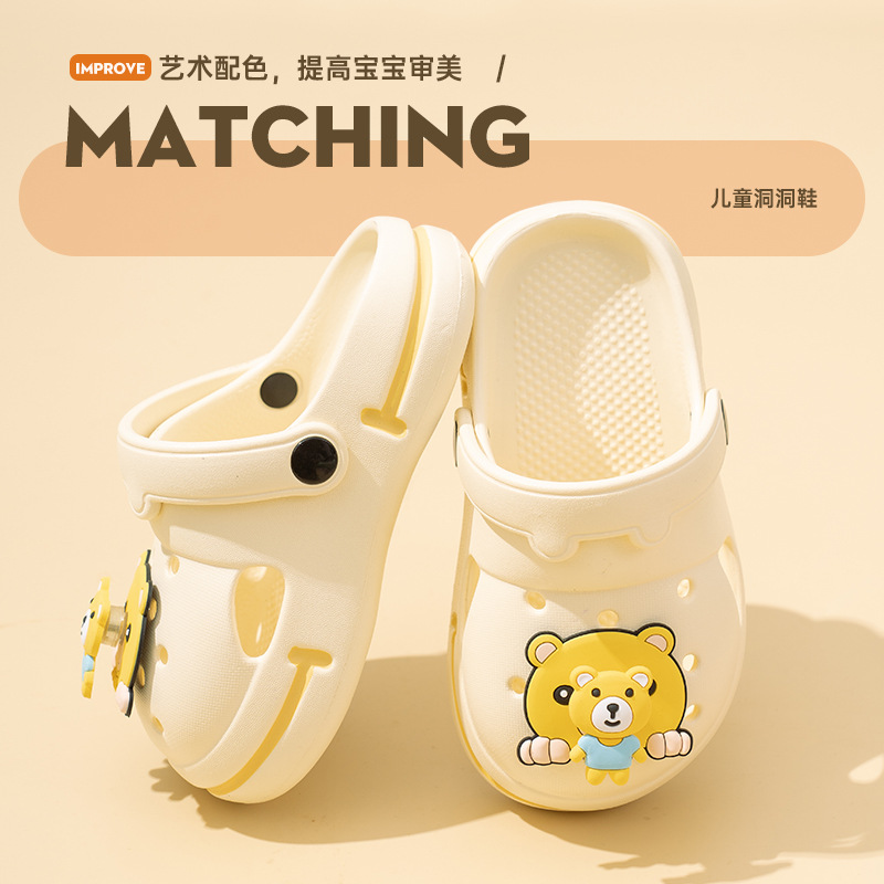 Zapatillas DE LOS NIÑOS verano Niños Niñas baño interior Eva sandalias del bebé dibujos animados lindo playa agujero zapatos