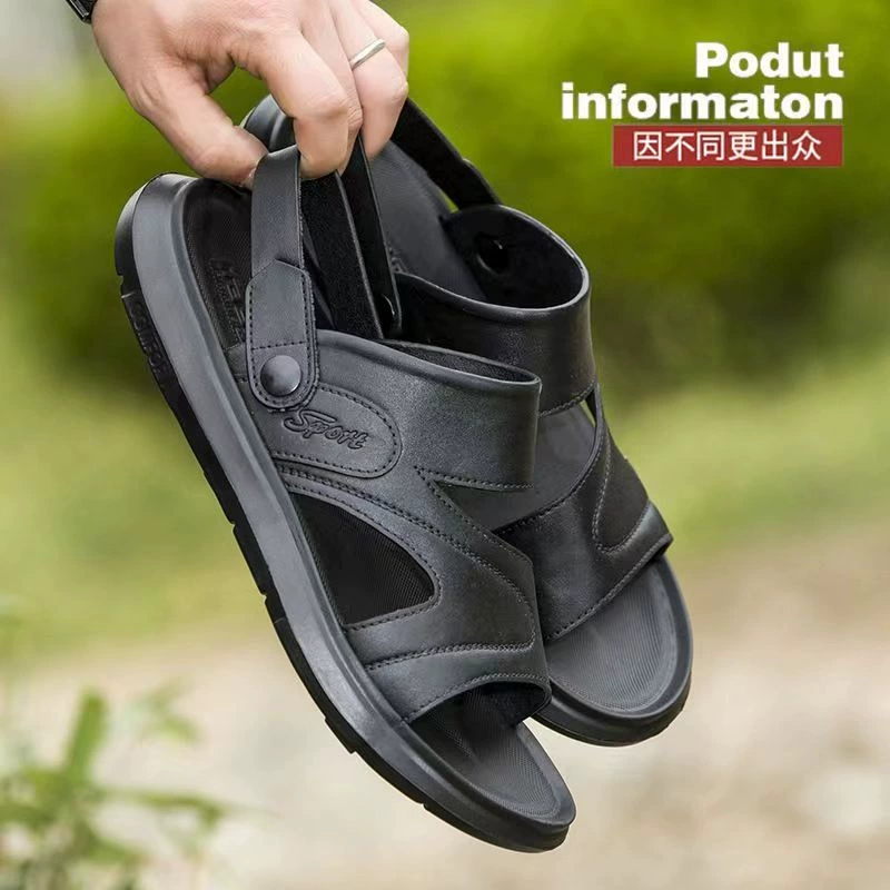 Тапочки мужские летние сандалии крыто на открытом воздухе два водителя туфли мягкие подошвы водонепроницаемые туфли для ванной пляжные сандалии