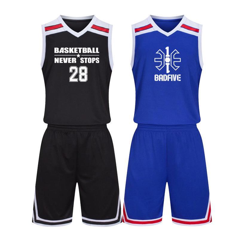 Adult Children's Basketball Clothing Set Men's and Women's Jersey Team Uniform Student Sports Competition Training Clothing Breathable Printing Summer