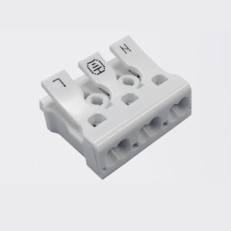 单按压接线端子带固定脚接线端子925-3按钮式接线端子