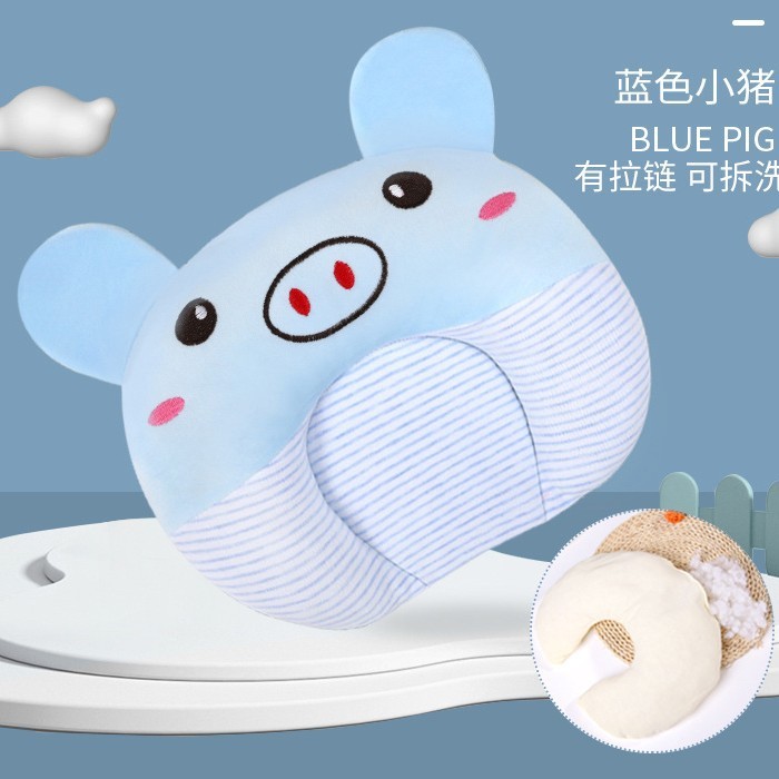 現物の赤ちゃんの定型枕の偏り防止のビロードの赤ちゃんの枕の円形の新生児の枕は四季を通じて取り外し可能です。|undefined