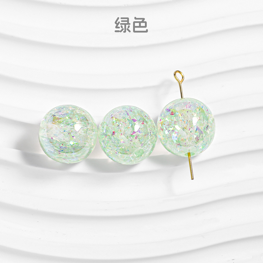 [10 - 30 paquetes] cuentas de resina ecológicas 16mm cuentas de resina redondas cadenas de teléfonos móviles DIY material al por mayor en stock