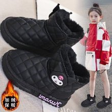 保暖雪地靴女童棉鞋2025冬季新款加绒加厚儿童棉靴卡通时尚短靴潮