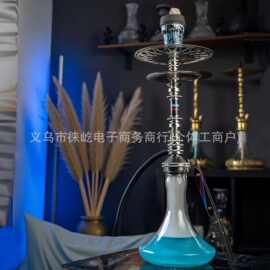 俄罗斯国产VZ水烟壶高端不锈钢材质整套Hookah大号单管高级水烟壶