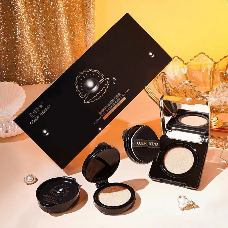 Color Legend Black Pearl Cushion Cream Concealer Moisturizing Bb Cream Cc Cream Oil Control Waterproof Sweatproof Non-Easy-To-Fade Foundation