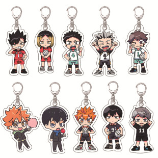 Cartoon Animation Volleyball Juvenile Surrounding Acrylic Keychain Yingshan Feixiong Rixiang Creative Cute Small Pendant