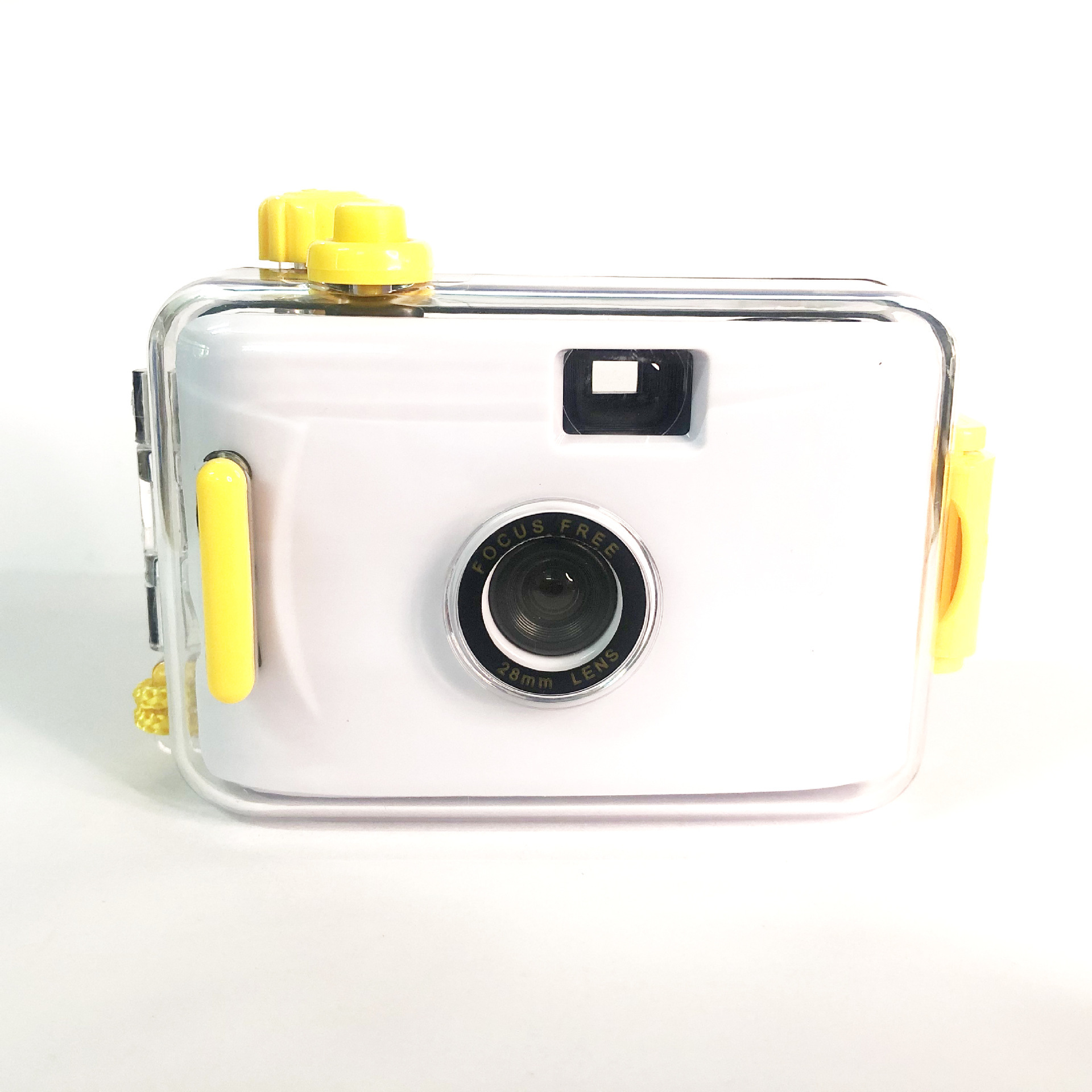 White retro waterproof camera for students, Birthday gift
