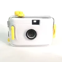 White retro waterproof camera for students, Birthday gift