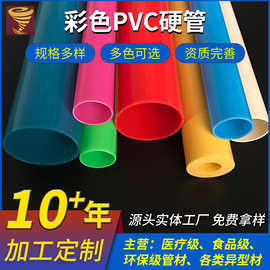 厂家生产PVC硬管1-100毫米通信电缆管玩具管支撑管彩色圆管DIY管