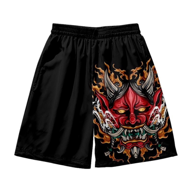 Cross-Border Summer Beach Pants Floral Illustration Simple Style Home Large Size Pants Loose and Casual