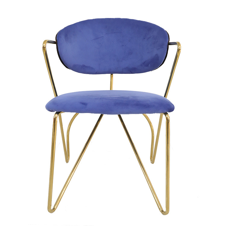 silla de comedor de exportación transfronteriza silla italiana moderna simple sillón de hierro forjado silla de respaldo de lujo ligera