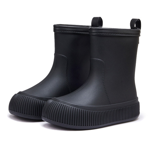 Fashionable outdoor rain boots new overshoes waterproof and non-slip water shoes for women in spring and autumn plus velvet warm medium tube thick low rain boots