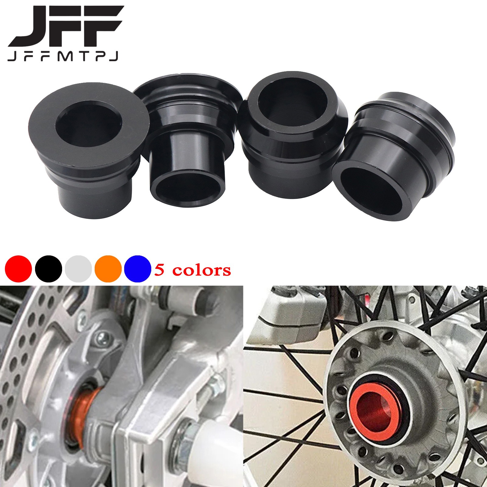 Motorcycle aluminum alloy front and rear wheel hub spacer gasket is suitable for KTM EXC SX EXCF 85-530