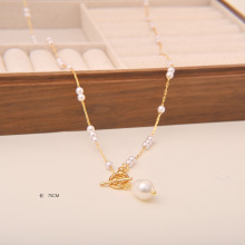 青岛中古巴洛克淡水珍珠项链时尚叠戴琉璃珍珠长项链毛衣链