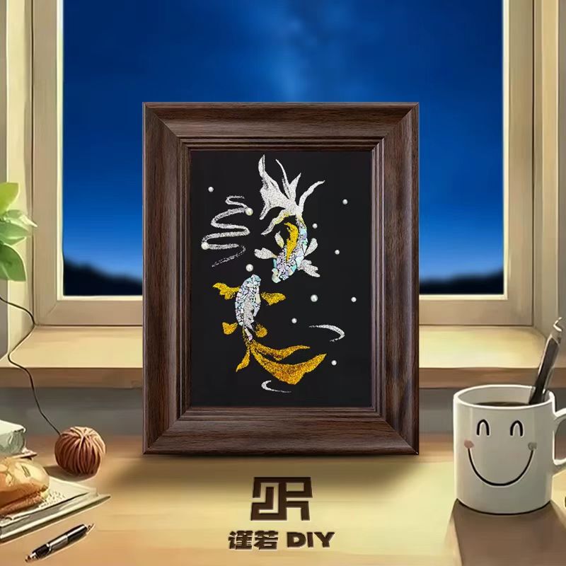 非遗蝴蝶螺钿画diy手工材料包拼贴立体画暖场团建沙龙活动礼物|undefined