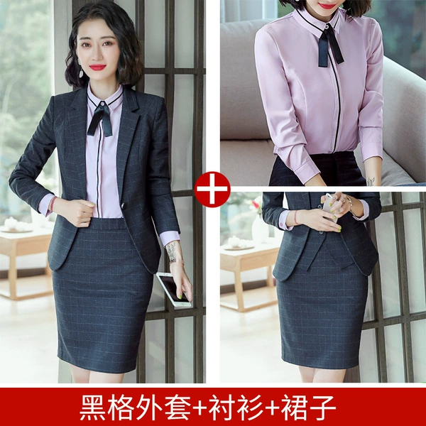 Suit, shirt, skirt