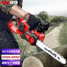 亚特58V锂电锯伐木锯充电式电链锯家用电动小型户外大功率电动锯
