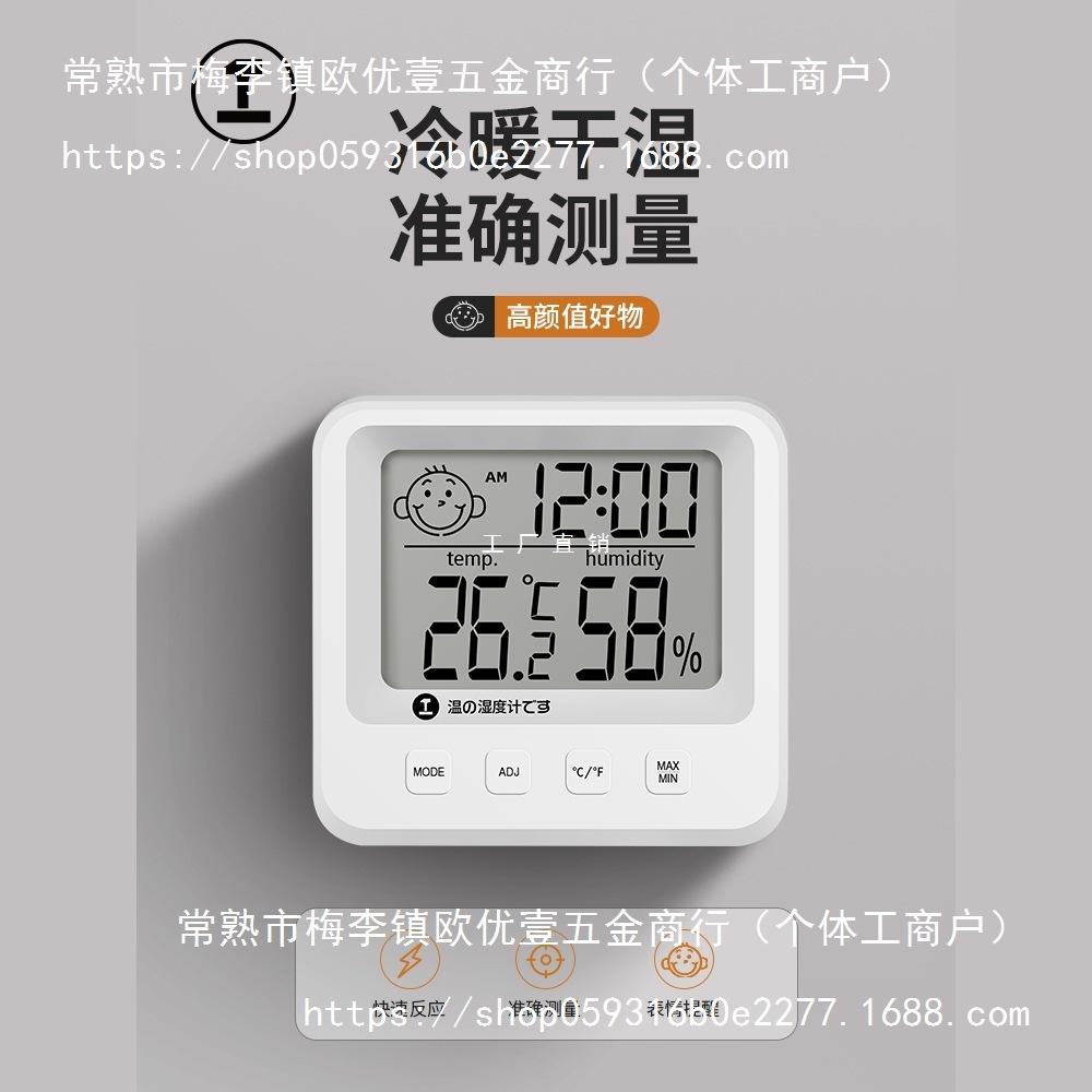 绿林温湿度计电子室内温度计家用壁挂高精度数显婴儿房温度表