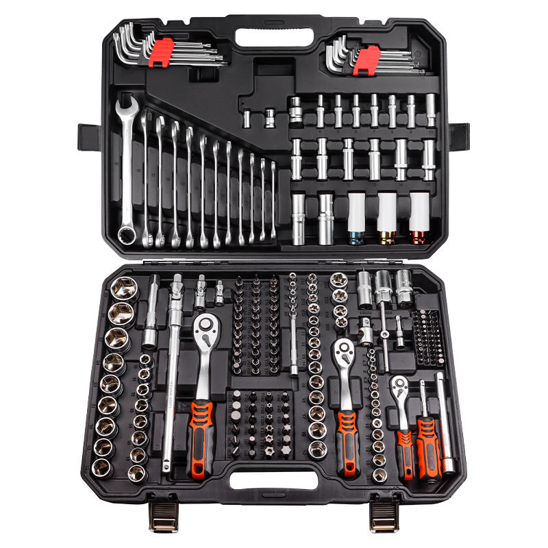 Fabricante de venta directa de 222 piezas de equipos de reparación de automóviles de grado industrial de acero de aluminio de aluminio para herramientas de reparación de automóviles domésticos