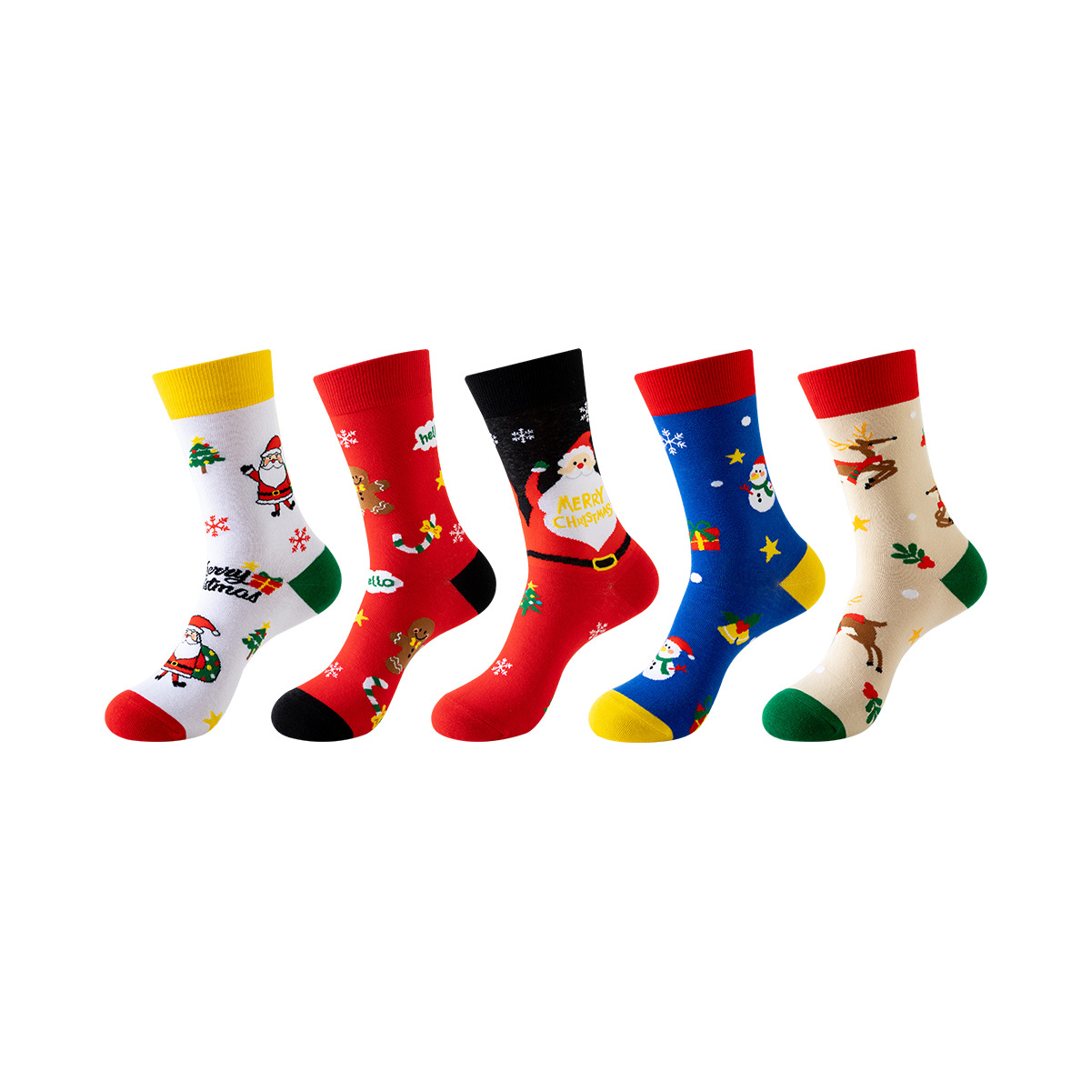 5 pares de calcetines de comercio exterior europeos y americanos calcetines de otoño e invierno para hombres calcetines de media pantorrilla ins par calcetines de moda calcetines de baloncesto de las mujeres al por mayor transfronteriza