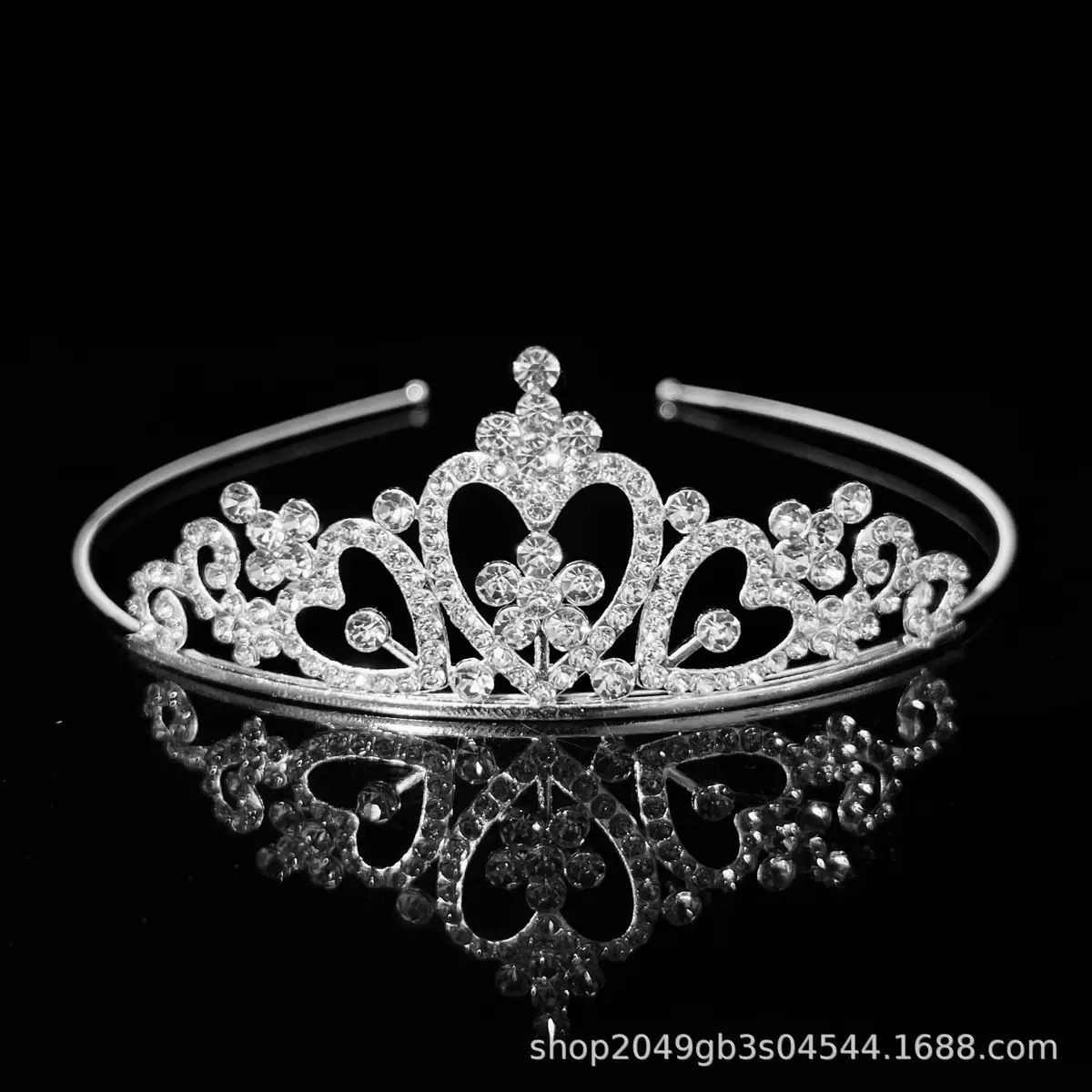 Princesa de moda coreana simple corona de cumpleaños coronas de cabello bandas de alea diamante para niños coronas pequeñas