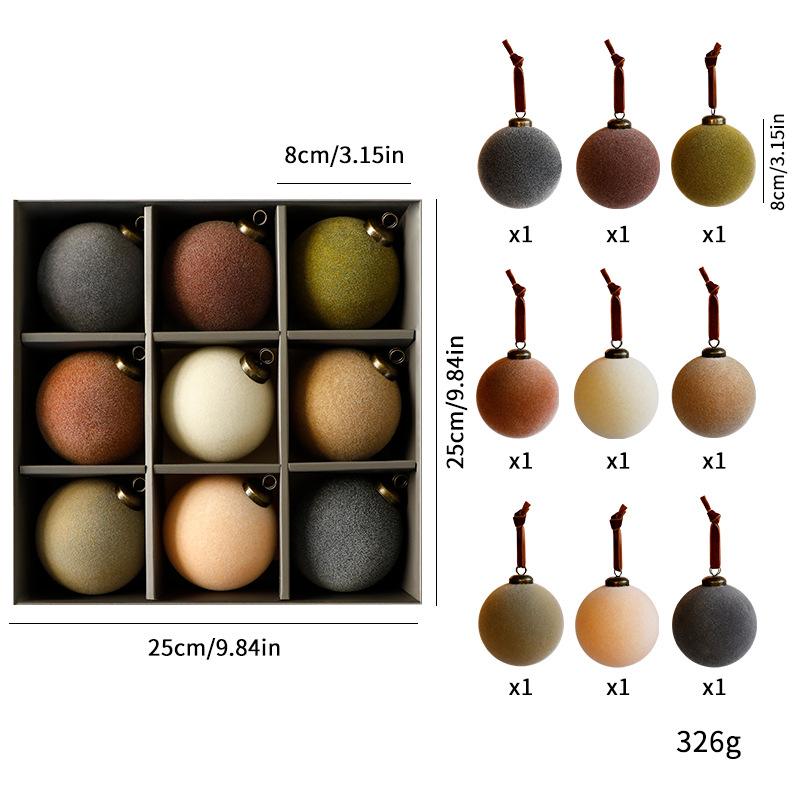 Amazon Navidad colgantes DIY Navidad escenario arreglos floc bola árbol de Navidad decoración bola colgantes spot