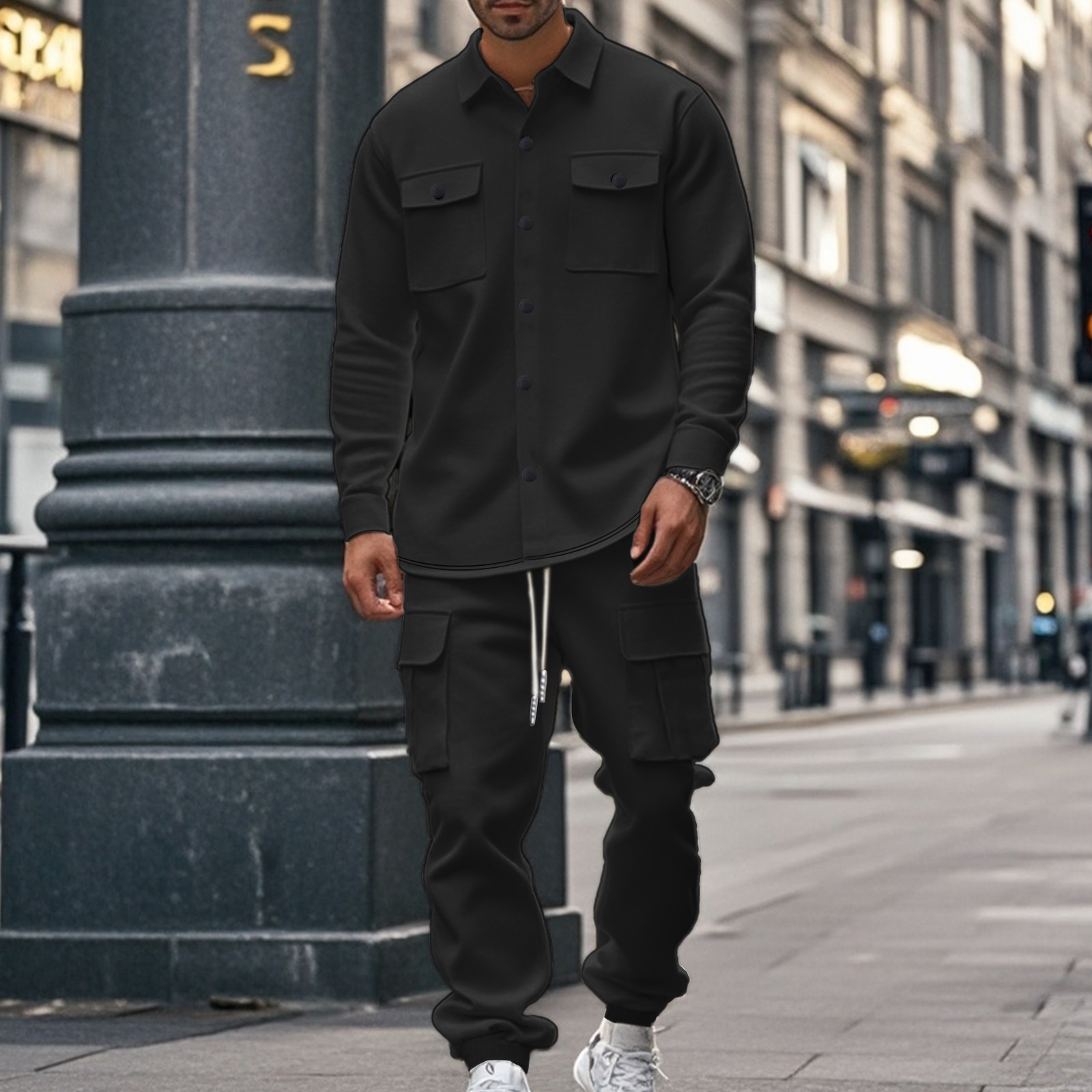 Herren Outdoor Set Mit Fleece Futter Für Jagd Und Arbeit_voghion.com