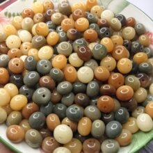 天然白玉菩提苹果珠散珠108颗diy隔珠手串项链饰品文玩佛珠批发