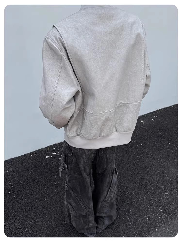 Men's Bomber Jacket Loose Fitting Lapel Sports Jacket For Men_voghion.com