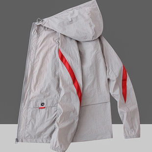 Summer Men's Sun Protection Jacket Ultra-Thin Skin Clothing Student Breathable Loose Anti-Uv Ice Silk Sun Protection Clothing