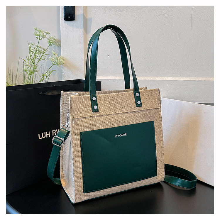 Bolso portátil de lona personalizado para mujer nueva tendencia con logotipo impreso en color casual bolso de mensajero de viaje de negocios