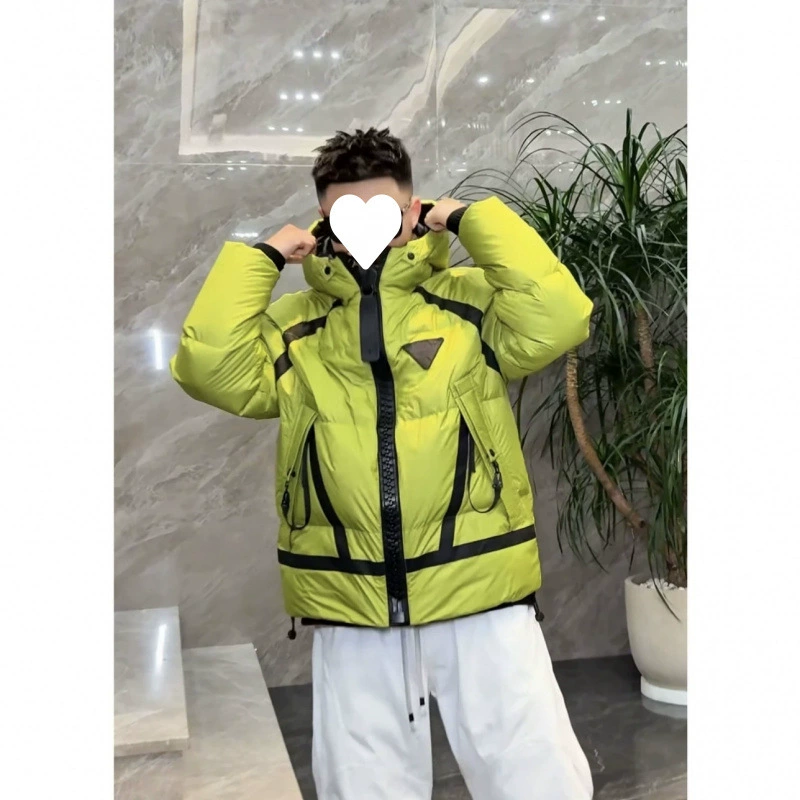 Winter fashionable down jacket, set with zipper