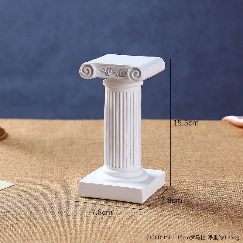 European style Roman column ornaments desktop decorations resin crafts display stand base photo props creative candlestick