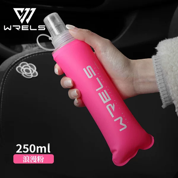 Large Capacity Sports Soft Water Kettle Running Outdoor Fitness Bite Suction Cup Men's and Women's Convenient Folding Cross-country Backpack Water Kettle