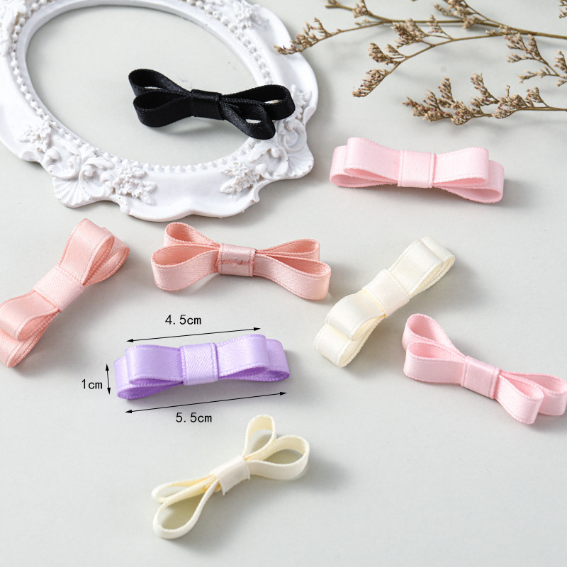 1cm Wide Polyester Cotton One-word Knot Double-layer Bow Socks Intimates Clothing Accessories diy Flat Knot Jewelry Accessories Wholesale