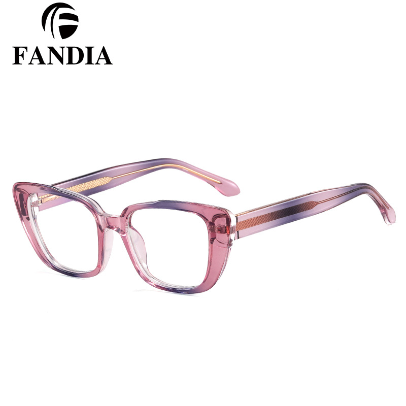 81050 gafas de gradiente de moda Marco de gama alta TR90 gafas de cara delgada marco anti-Luz Azul gafas de miopía de las mujeres