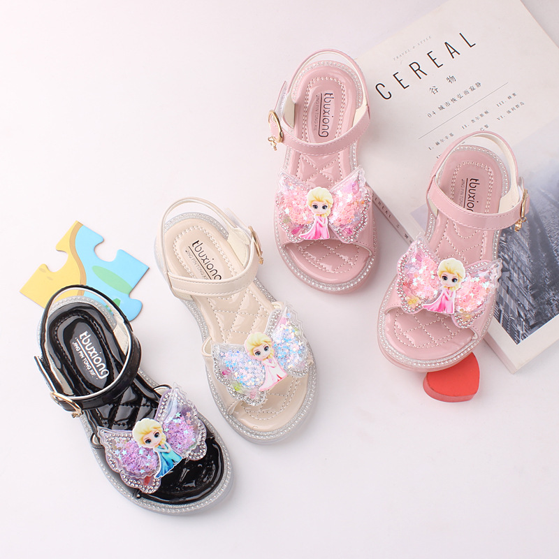 女童鞋2021夏季新款儿童软底凉鞋时尚女孩夏鞋子公主沙滩鞋2656