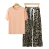 Orange pink + yellow leopard print