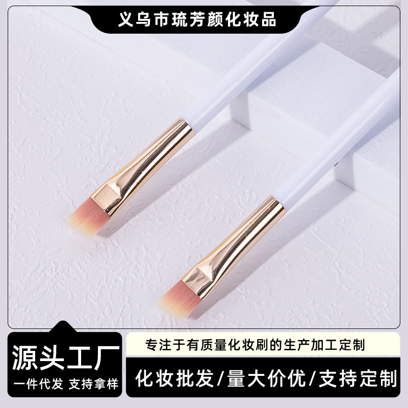 跨境双头螺旋睫毛刷 单支眼部化妆刷 长杆塑胶修容刷眼睑美妆工具